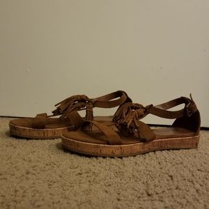 Brown Mossimo Supply Co tassel sandels